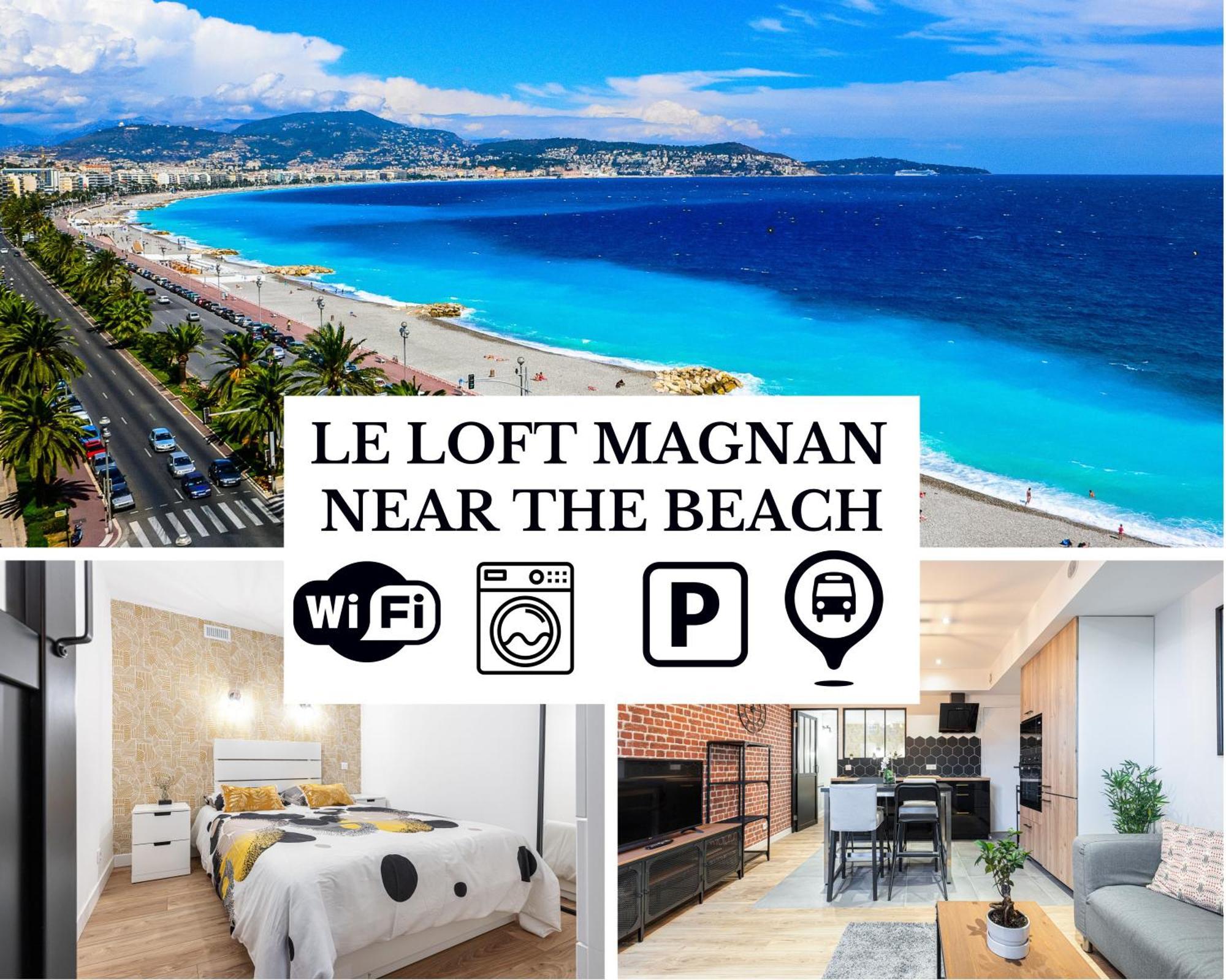 Le Loft Magnan - Ac- Pres Mer - Wifi - Parking - Confort Et Moderne - Supermarches Et Tram Proches Nice Luaran gambar